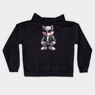 Hip pop dog husky Kids Hoodie